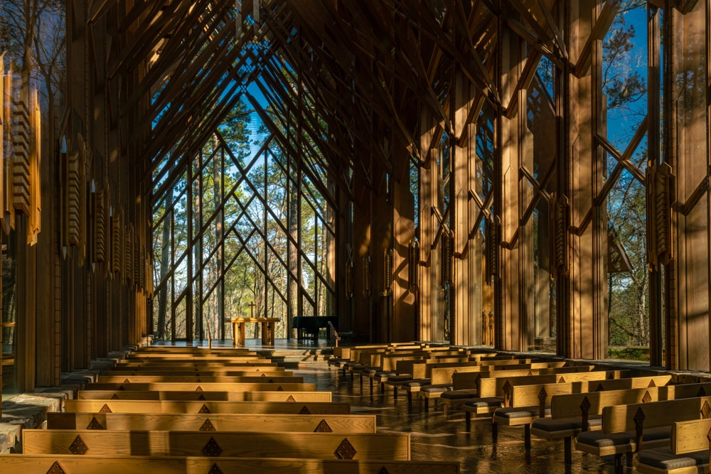 The Thorncrown Chapel is the most beautiful among Eureka Springs attractions