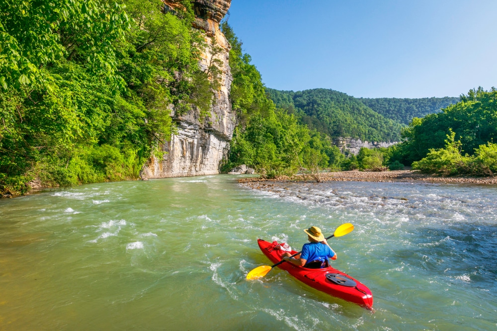 After you've enjoyed boating on Beaver Lake, Arkansas, head to the beautiful waters of the Buffalo National River for more paddling fun in Eureka Springs
